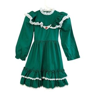 Vintage Disney Winnie the Pooh girls dress green size 6XL